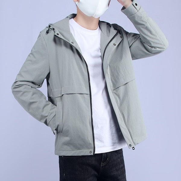 men's jackets spring and autumn thin hooded business solid color casual gray jacket fashion slim top, Black;brown
men's jackets spring and autumn thin hooded business solid color casual gray jacket fashion slim top, Black;brown