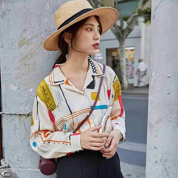 arrival spring women long sleeve turn-down collar shirts chiffon print loose vintage blouse female blusas mujer s403 210512, White
arrival spring women long sleeve turn-down collar shirts chiffon print loose vintage blouse female blusas mujer s403 210512, White