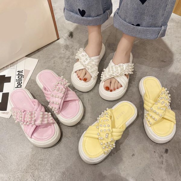 slippers house platform flat shoes female string bead lady luxury slides low slipers women summer girl designer 2021 pu fashion, Black
slippers house platform flat shoes female string bead lady luxury slides low slipers women summer girl designer 2021 pu fashion, Black