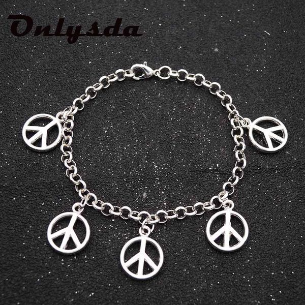 link, chain onlysda retro peace symbol men's bracelet hand-made braided genuine leather rope bracelets bangles osl160, Black
link, chain onlysda retro peace symbol men's bracelet hand-made braided genuine leather rope bracelets bangles osl160, Black