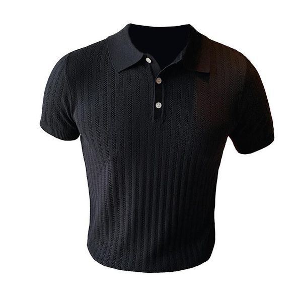 men's polos ice silk short sleeve knitted shirt men clothing summer 2021 turn down collar slim fit casual tee homme, White;black
men's polos ice silk short sleeve knitted shirt men clothing summer 2021 turn down collar slim fit casual tee homme, White;black