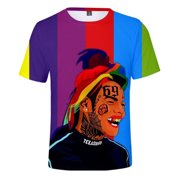 men's t-shirts rapper 6ix9ine gooba hip hop tekashi69 rainbow 3d t-shirt men women fans tshirt boys girl birthday party gift clothes, White;black
men's t-shirts rapper 6ix9ine gooba hip hop tekashi69 rainbow 3d t-shirt men women fans tshirt boys girl birthday party gift clothes, White;black