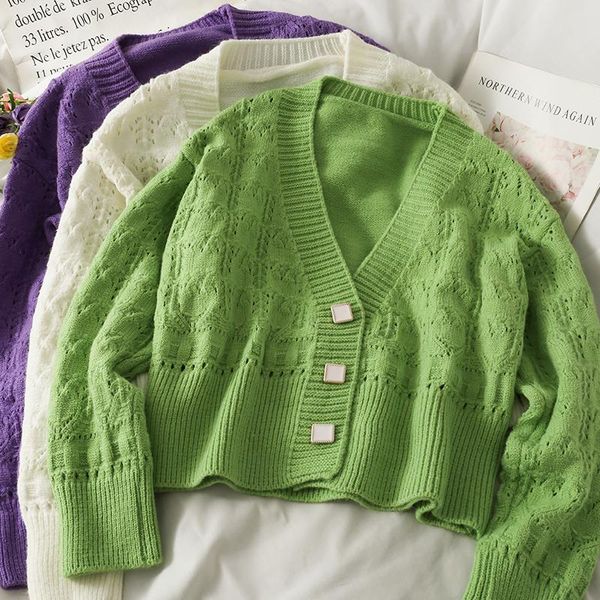women's knits & tees 2021 autumn hollow single-breasted green cardigan long-sleeved soft warm sweater v-necklong-sleeved cashmere, White
women's knits & tees 2021 autumn hollow single-breasted green cardigan long-sleeved soft warm sweater v-necklong-sleeved cashmere, White