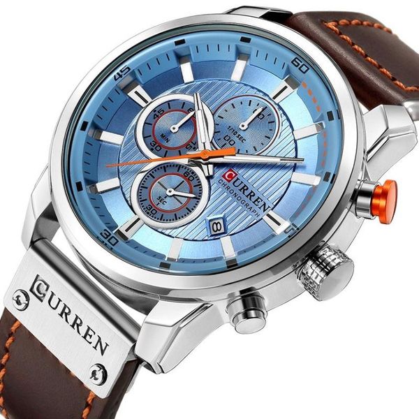 wristwatches chronograph quartz watch men sports watches military army male wrist clock curren relogio masculino, Slivery;brown
wristwatches chronograph quartz watch men sports watches military army male wrist clock curren relogio masculino, Slivery;brown