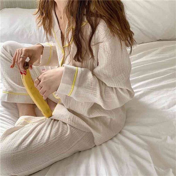 home suit cotton pajamas for women loungewear long-sleeved trousers ladies pajamas suit korean style long pijamas femme 210924, Black;red
home suit cotton pajamas for women loungewear long-sleeved trousers ladies pajamas suit korean style long pijamas femme 210924, Black;red