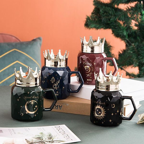 fashion ceramic mug cup with crown lid sunflower pattern couple office teacup 390ml mugs
fashion ceramic mug cup with crown lid sunflower pattern couple office teacup 390ml mugs