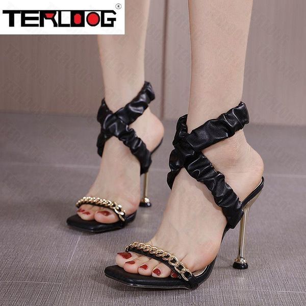 chain women sandals fashion super high heels shoes 2021 summer gladiator sandal slippers flip flops wedding pumps zapatos dress, Black
chain women sandals fashion super high heels shoes 2021 summer gladiator sandal slippers flip flops wedding pumps zapatos dress, Black