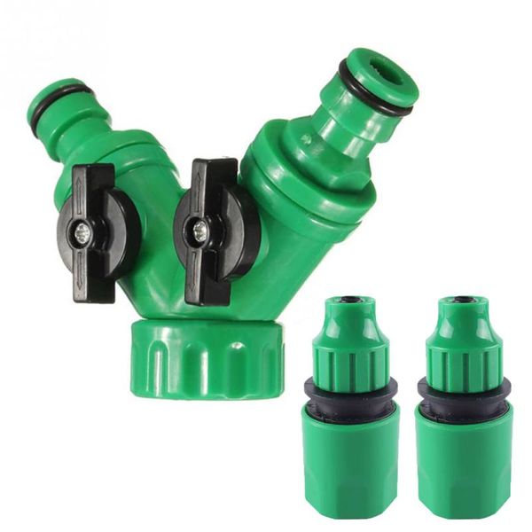 watering equipments 1pcs y type tap connectors with 2pcs quick adapter for 3/5mm hose garden irrigation water splitter 1/8'' tubin
watering equipments 1pcs y type tap connectors with 2pcs quick adapter for 3/5mm hose garden irrigation water splitter 1/8'' tubin