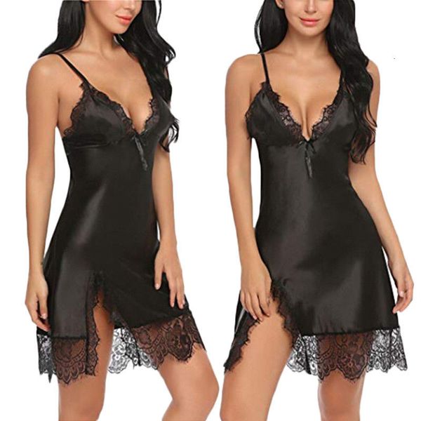 women lace sleepwear satin nightwear lingerie pajamas suit, Red;black
women lace sleepwear satin nightwear lingerie pajamas suit, Red;black