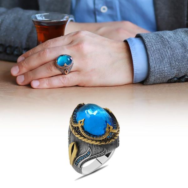 cluster rings tesbihane facet aqua zircon stone compact design 925 sterling silver prince ring, Golden;silver
cluster rings tesbihane facet aqua zircon stone compact design 925 sterling silver prince ring, Golden;silver