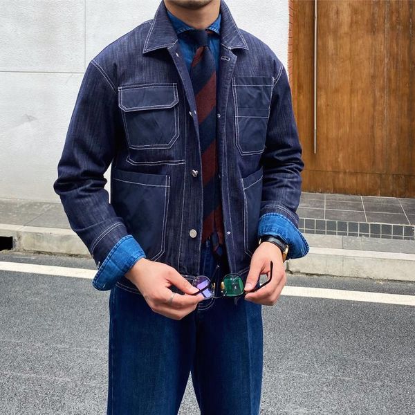 men's jackets 2021 brand mens coats and menswear slim tooling washed denim dark blue jacket youth casual clothes, Black;brown
men's jackets 2021 brand mens coats and menswear slim tooling washed denim dark blue jacket youth casual clothes, Black;brown