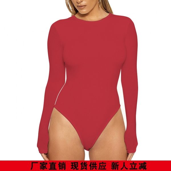 2021 autumn and winter women's casual bottoming long sleeve bodysuit, Black;red
2021 autumn and winter women's casual bottoming long sleeve bodysuit, Black;red