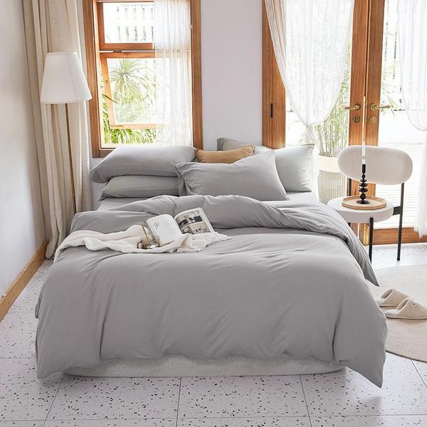 bedding sets solid grey duvet cover full size set with zipper closure ultra soft cotton 4pcscomforter bed sheet pillowcase
bedding sets solid grey duvet cover full size set with zipper closure ultra soft cotton 4pcscomforter bed sheet pillowcase