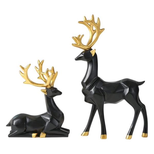 decorative objects & figurines 2pcs christmas reindeer figurines, nordic style small resin sitting standing deer statues for home office déc
decorative objects & figurines 2pcs christmas reindeer figurines, nordic style small resin sitting standing deer statues for home office déc
