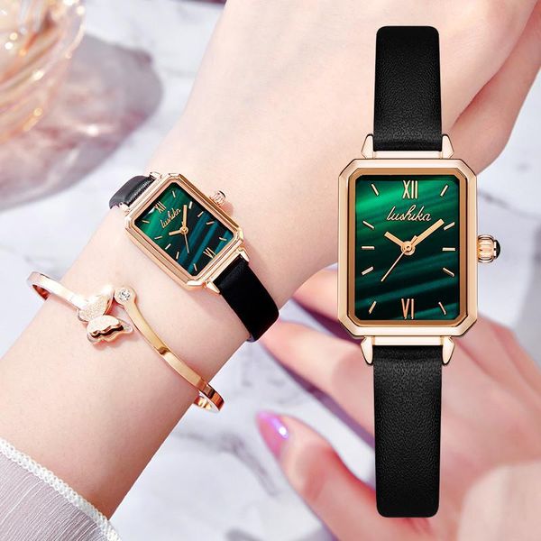 wristwatches exquisite gift box packaging ladies small green watch fashion steel belt high-end quartz, Slivery;brown
wristwatches exquisite gift box packaging ladies small green watch fashion steel belt high-end quartz, Slivery;brown