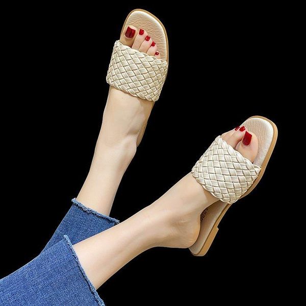 fashion temperament braided charm open-toe flat slippers set foot vacation beach sandals casual flip flops women shoes, Black
fashion temperament braided charm open-toe flat slippers set foot vacation beach sandals casual flip flops women shoes, Black