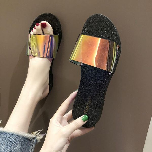 slippers 2021 verano nuevo atuendo zapatos planos cómodos de playa palabra transparente con sandalias y zapatillas mujer, Black
slippers 2021 verano nuevo atuendo zapatos planos cómodos de playa palabra transparente con sandalias y zapatillas mujer, Black