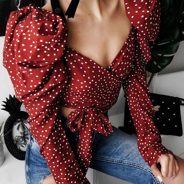 women's blouses & shirts vintage polka dot women puff long sleeve wrap v neck 2021 lace up red crop blouse backless chic fema, White
women's blouses & shirts vintage polka dot women puff long sleeve wrap v neck 2021 lace up red crop blouse backless chic fema, White
