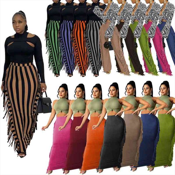 side tassel fringe midi womens skirts hight waist striped print long skinny bodycon party clubwear elegant clothes, Black
side tassel fringe midi womens skirts hight waist striped print long skinny bodycon party clubwear elegant clothes, Black