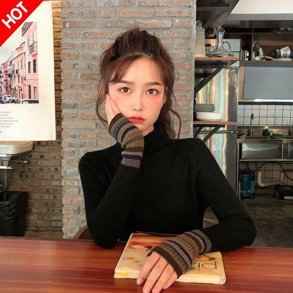 autumn and winter semi high neck thickened black sweater women's exquisite inside with long sleeve heart machine knitted sweaters, White;black
autumn and winter semi high neck thickened black sweater women's exquisite inside with long sleeve heart machine knitted sweaters, White;black