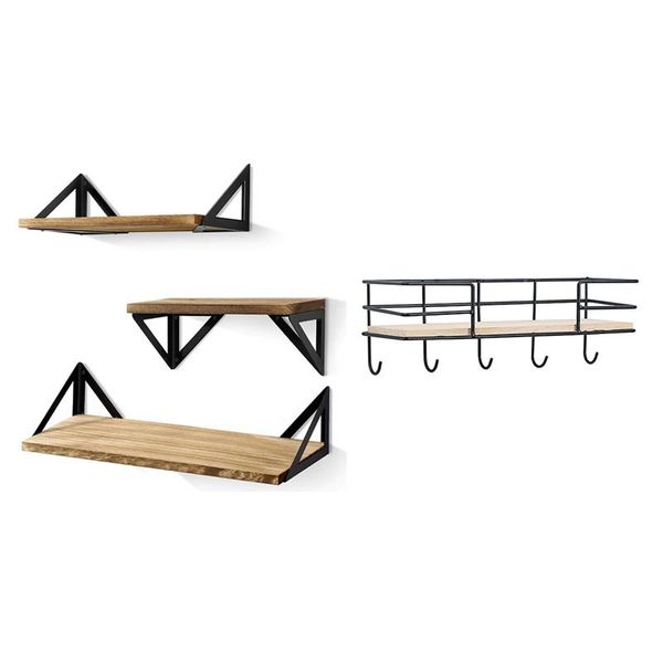 floating shelves wall mounted with hanger storage racks debries key hanging case shelf kitchen & organization
floating shelves wall mounted with hanger storage racks debries key hanging case shelf kitchen & organization