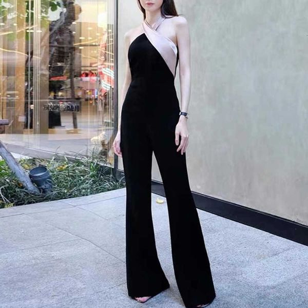 luxury evening dress 2021 summer thai fashion brand yujie fan foreign style hanging neck temperament romper, Black;gray
luxury evening dress 2021 summer thai fashion brand yujie fan foreign style hanging neck temperament romper, Black;gray