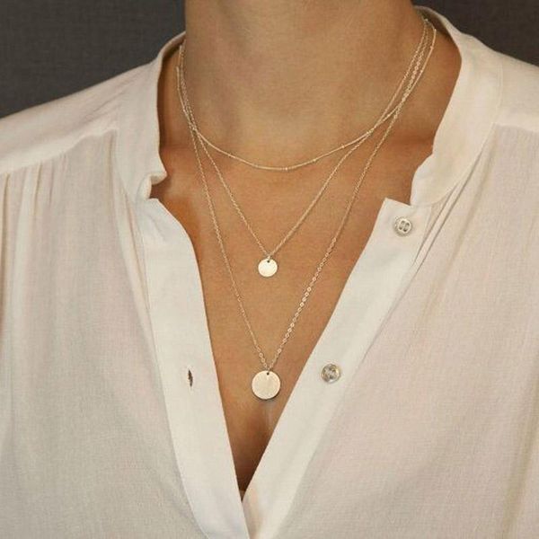 pendant necklaces vintage gold coin collarbone necklace for women simple multi-layer ladies chain fashion party jewelry girl gifts, Silver
pendant necklaces vintage gold coin collarbone necklace for women simple multi-layer ladies chain fashion party jewelry girl gifts, Silver