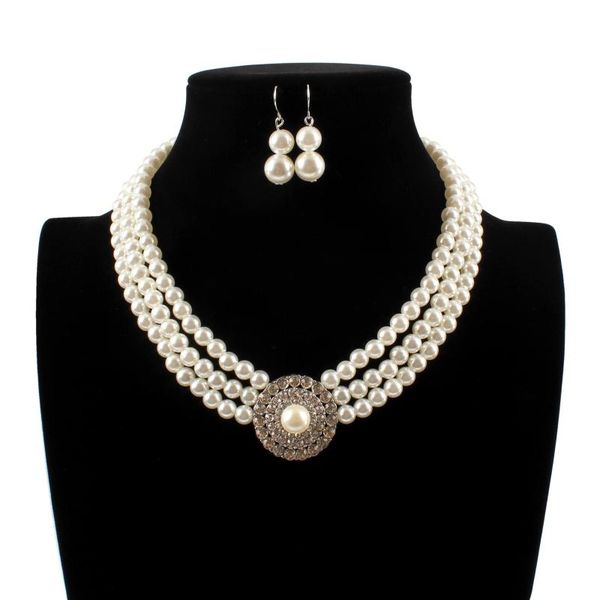 earrings & necklace korea harajuku pearl set for women fashion retro multilayer imitation collar clavicle chain jewelry wholesale, Silver
earrings & necklace korea harajuku pearl set for women fashion retro multilayer imitation collar clavicle chain jewelry wholesale, Silver