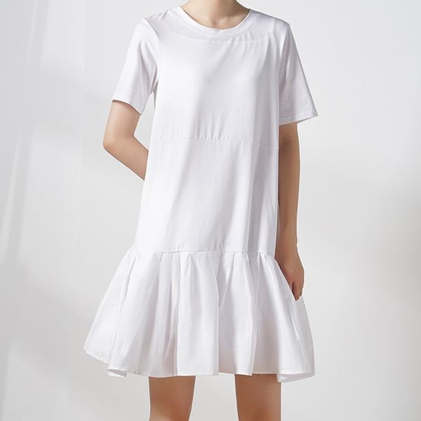 dress women stitched ruffleds dress short sleeve o-neck four colors loose summer ladies casual knee-length dresses fashion, Black;gray
dress women stitched ruffleds dress short sleeve o-neck four colors loose summer ladies casual knee-length dresses fashion, Black;gray