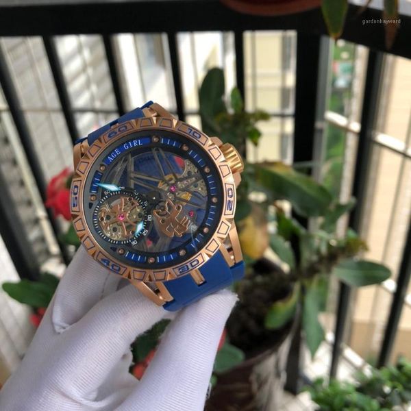 wristwatches men rose gold blue leather rubber tourbillion skeleton automatic mechanical stainless steel sapphire watches, Slivery;brown
wristwatches men rose gold blue leather rubber tourbillion skeleton automatic mechanical stainless steel sapphire watches, Slivery;brown