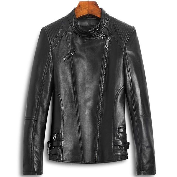 autumn european and american motorcycle natural leather jacket women stand collar zippers real sheepskin coat women's jackets, Black;brown
autumn european and american motorcycle natural leather jacket women stand collar zippers real sheepskin coat women's jackets, Black;brown