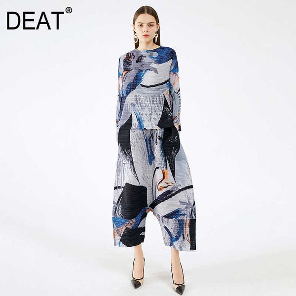 deat pleated suit woman graffiti ink print full sleeve over size + wide leg drop pants casual style autumn tx697 210929, White
deat pleated suit woman graffiti ink print full sleeve over size + wide leg drop pants casual style autumn tx697 210929, White