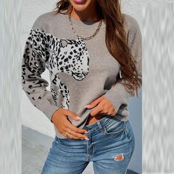 women's sweaters women vintage leopard print patchwork sweater autumn o neck long sleeve pullover winter slim ribbed jumper mujer, White;black
women's sweaters women vintage leopard print patchwork sweater autumn o neck long sleeve pullover winter slim ribbed jumper mujer, White;black