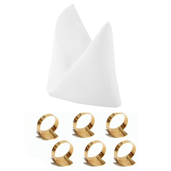 napkin rings 10pcs polyester fabric 18.5 x 18.5inch (47 47 cm) & 6 pcs ring, holder(gold circle)
napkin rings 10pcs polyester fabric 18.5 x 18.5inch (47 47 cm) & 6 pcs ring, holder(gold circle)