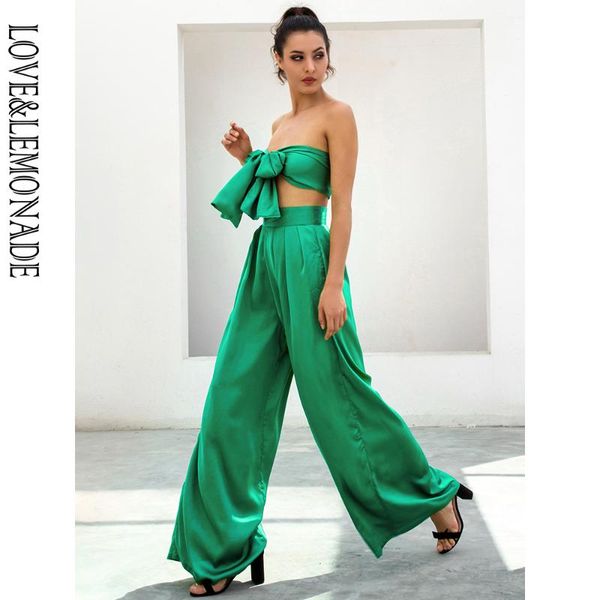 love&lemonade emerald green changeable straps two-pieces high waist flared pants set lm6473 women's two piece, White 
love&lemonade emerald green changeable straps two-pieces high waist flared pants set lm6473 women's two piece, White