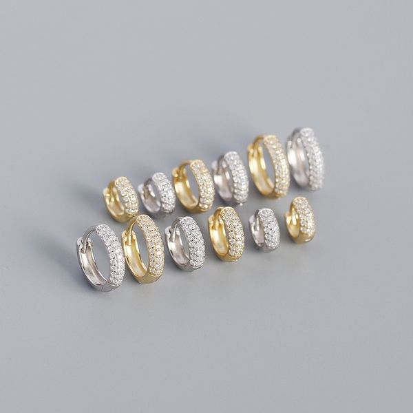 100% 925 sterling silver hoop earrings for women three layer cz zircon round circle earring wedding party gifts 6/8/10mm, Golden;silver
100% 925 sterling silver hoop earrings for women three layer cz zircon round circle earring wedding party gifts 6/8/10mm, Golden;silver