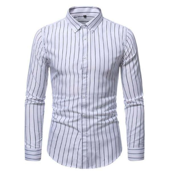 men's casual shirts mens long sleeve turn-down collar stripe printed fashion man's button shirt formal business clothing for male, White;black
men's casual shirts mens long sleeve turn-down collar stripe printed fashion man's button shirt formal business clothing for male, White;black