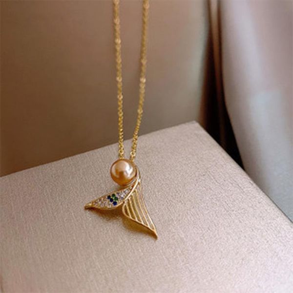 pendant necklaces original luxury niche design mermaid tail pearl necklace female 2021 clavicle chain ins cold wind, Silver
pendant necklaces original luxury niche design mermaid tail pearl necklace female 2021 clavicle chain ins cold wind, Silver
