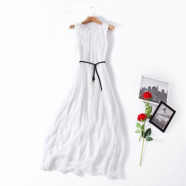 luxury casual dresses sleevels temperament silk drs 2021 summer boutique women's lace up waist swing loose medium length skirt, Black;gray
luxury casual dresses sleevels temperament silk drs 2021 summer boutique women's lace up waist swing loose medium length skirt, Black;gray
