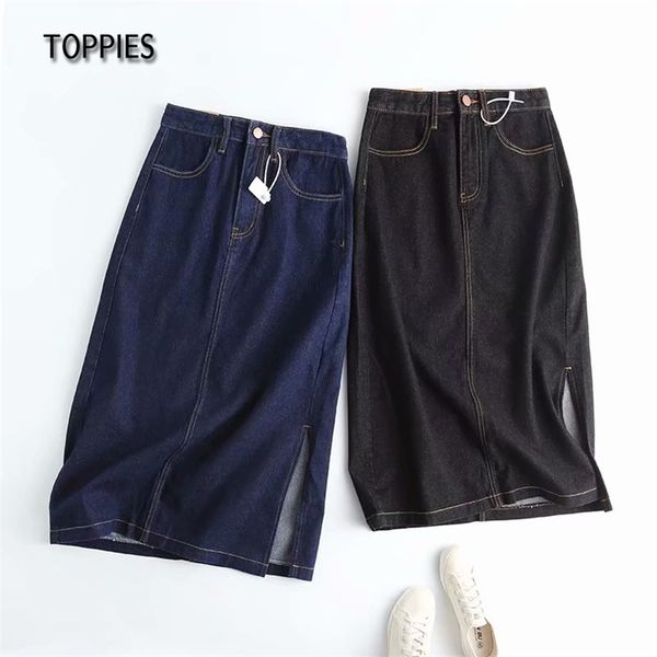woman black denim skirts high waist midi side split streetwear vintage female clothes 210421
woman black denim skirts high waist midi side split streetwear vintage female clothes 210421