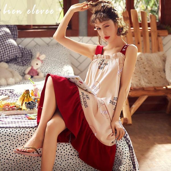 summer womens sleepwears big size nightdress sling sleepwear nightgown cotton lingerie long loose ladies homewear sleeveless pijama, Black;red
summer womens sleepwears big size nightdress sling sleepwear nightgown cotton lingerie long loose ladies homewear sleeveless pijama, Black;red