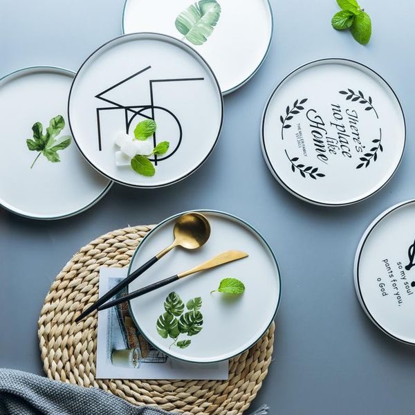 dishes & plates 20 cm leaf round ceramic plate cartoon plant procelain dinner dessert steak fruit nuts tray household snack
dishes & plates 20 cm leaf round ceramic plate cartoon plant procelain dinner dessert steak fruit nuts tray household snack