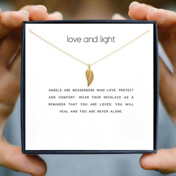 pendant necklaces angel feather wing necklace for women gold keepsake chain valentine day box gift festival accessories, Silver
pendant necklaces angel feather wing necklace for women gold keepsake chain valentine day box gift festival accessories, Silver