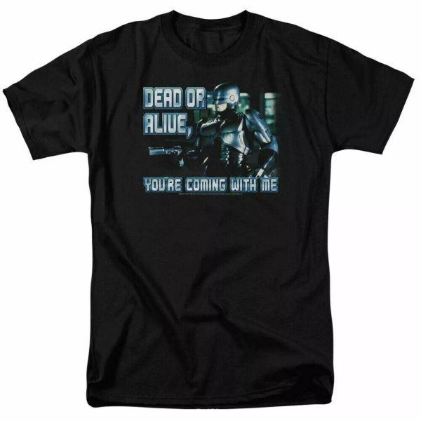 Robocop Prime Dead or Alive T Shirt Mens Licensed Police Movie Tee Black, White;black