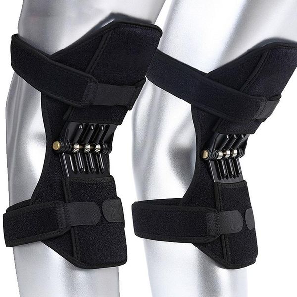 knee protection power joint support brace lift rebound spring force protector elbow & pads, Black;gray
knee protection power joint support brace lift rebound spring force protector elbow & pads, Black;gray