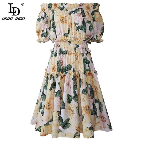 della 2021 summer fashion mini dress women slash neck elastic waist flower print casual party holiday short dresses, Black;gray
della 2021 summer fashion mini dress women slash neck elastic waist flower print casual party holiday short dresses, Black;gray