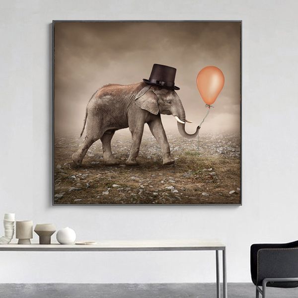 elephant with hat balloon canvas painting wall pictures for living room animal art poster and print vintage pictures home decor
elephant with hat balloon canvas painting wall pictures for living room animal art poster and print vintage pictures home decor