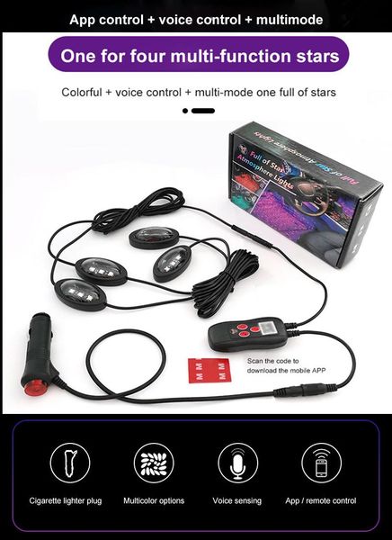interior&external lights car led ambient light colorful underfoot full of stars sound-controlled flashing rhythm neon
interior&external lights car led ambient light colorful underfoot full of stars sound-controlled flashing rhythm neon