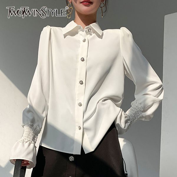 elegant casual blouse for women lapel long sleeve white patchwork button female fashion clothing 210423
elegant casual blouse for women lapel long sleeve white patchwork button female fashion clothing 210423