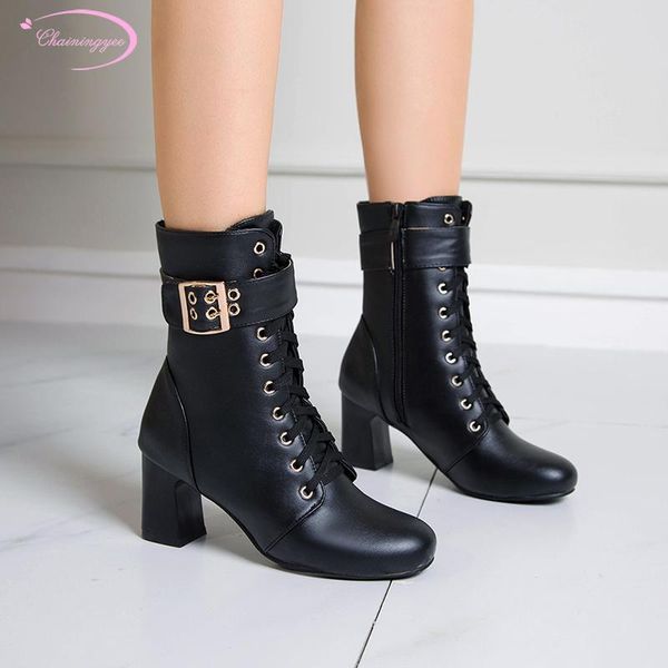 boots cosplay casual style round toe ankle fashion buckle lace-up zipper high-heeled chunky riding women's shoes big size, Black
boots cosplay casual style round toe ankle fashion buckle lace-up zipper high-heeled chunky riding women's shoes big size, Black